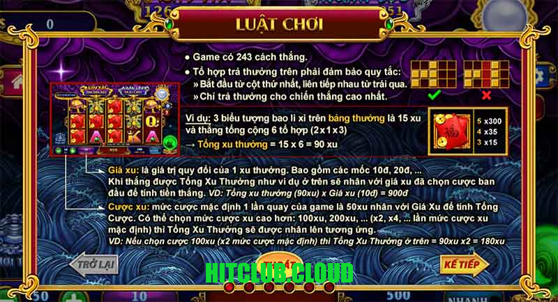 Luật quay hũ Kho báu ngũ long Hitclub